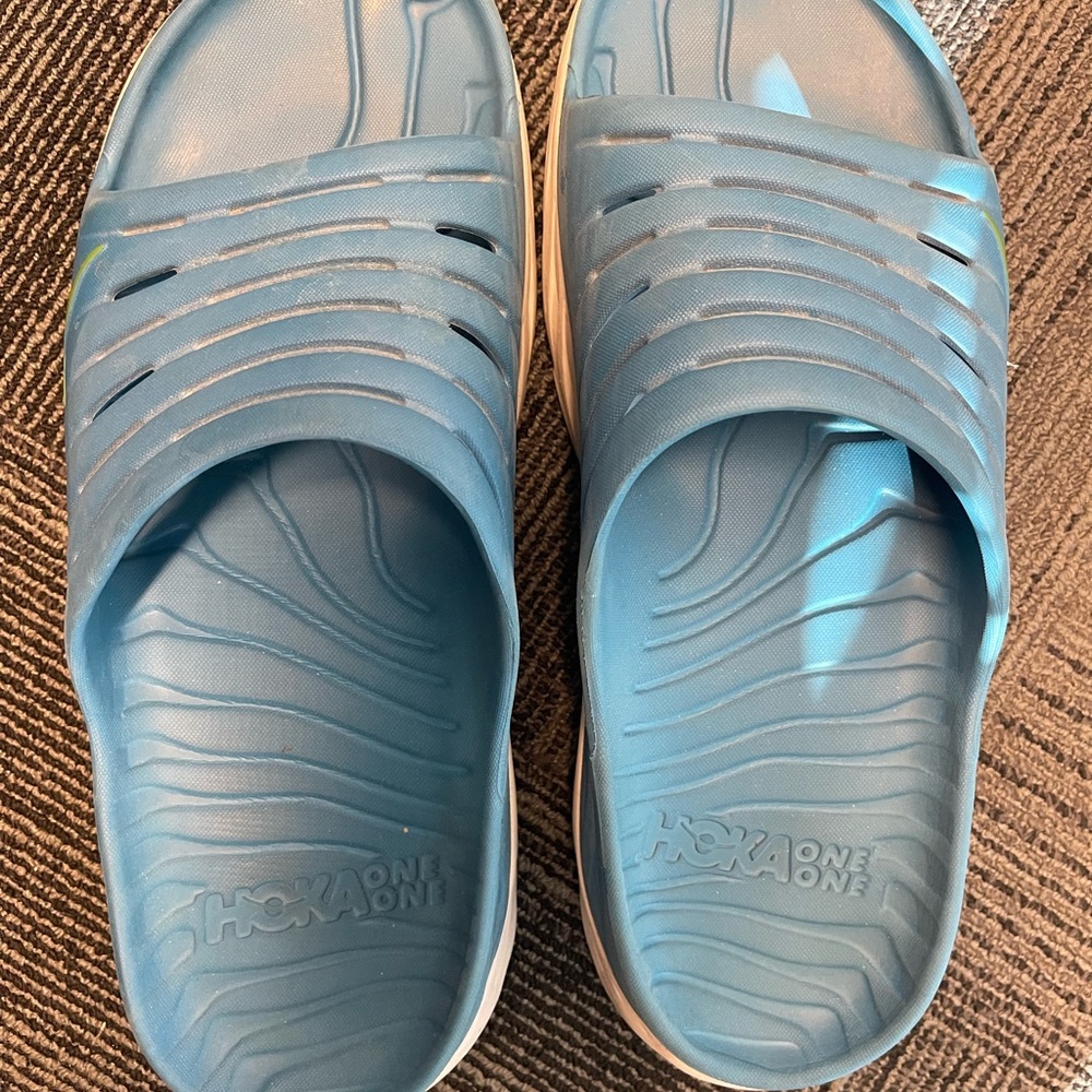 Hoka One One Sky Blue Slide Sandals men’s size 12